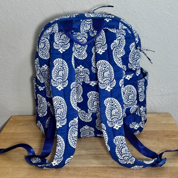 Vera Bradley Bancroft Backpack in Iconic Paisley Deep Ultramarine NWT - Picture 2 of 10
